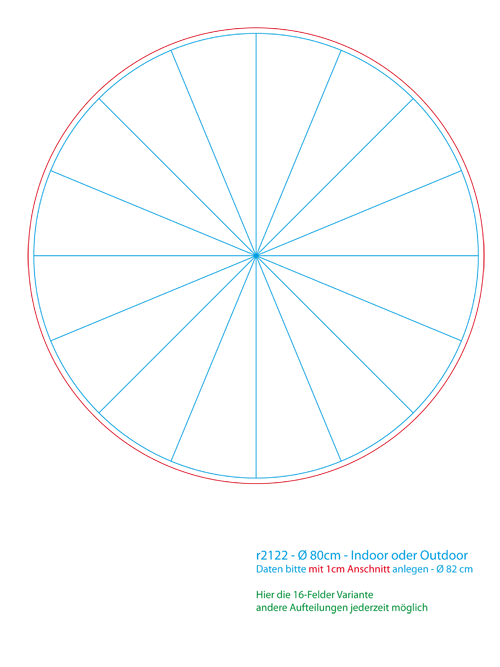  Druckdaten für Glücksrad Ø 80cm